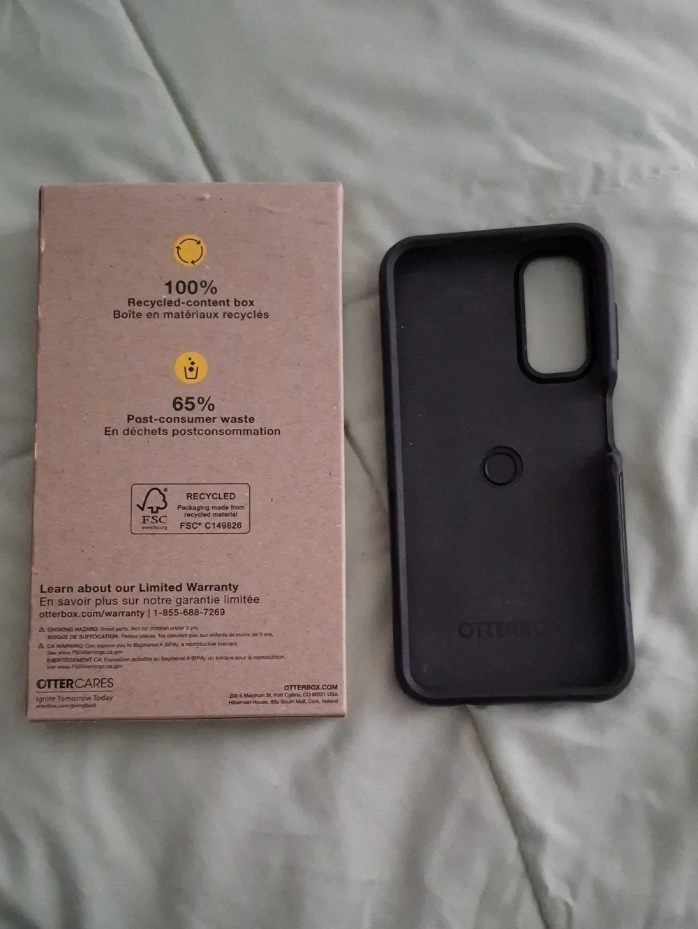 OtterBox Black Protective Phone Case with Camera Cutout